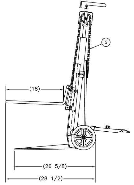 Economy Pedal Lift With Forks Stacker